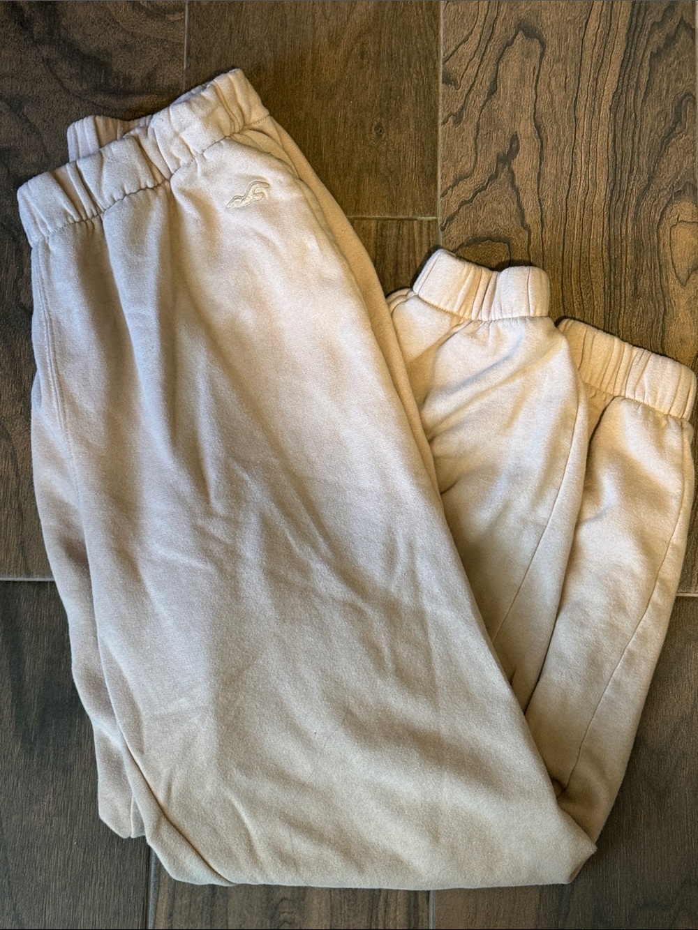 Hollister Cream Fleece Joggers